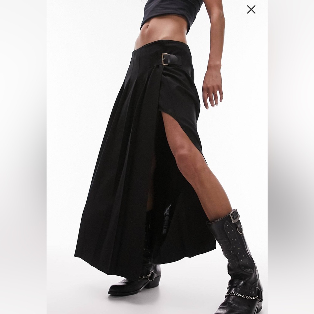 Topshop pleated midi skirt NWT